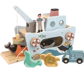 2KIDS TOYS Magnetická hračka Rybárska loď / od 2 rokov