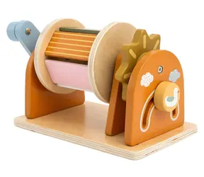 2KIDS TOYS Otočný senzorický bubon s kartičkami / motív farma / od 1 roka