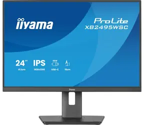 24,1" IIYAMA ProLite XB2495WSC-B1 čierna / Monitor / IPS / 1920x1200 / 16:10 / 100 Hz / USB-C 65W / Pivot