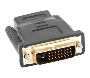 Adaptér HDMI (F) - DVI-D (M) 24+1 Dual Link čierna / Redukcia / Pozlátené konektory / Max. 1920 x 1080 px