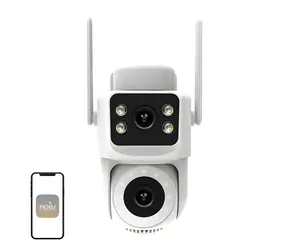 MOES WCM-Q29 / Vonkajšia IP kamera / duálny objektív 8 Mpx / PTZ / Wi-Fi 6 / IP65