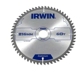 Irwin Pílový kotúč na hliník 216 mm / Pílový kotúč / 216x30x2,5 mm / 60 zubov / TCG