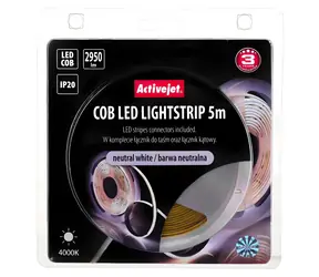 Activejet AJE-COB neutrálna biela / LED pásik / 5 m / 30 W / 2950 lm / IP20