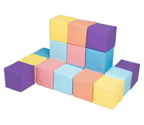 2KIDS TOYS Penové kocky pastelové / 18 ks / od 2 rokov