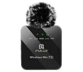 Puluz Bezdrôtový klopový mikrofón USB-C / Klopový mikrofón / 2,4 GHz / 48 kHz / ENC redukcia šumu