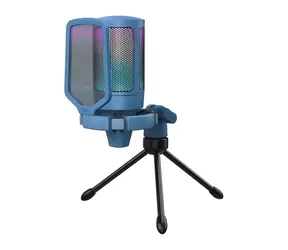 FIFINE A6V modrá / Herný mikrofón / USB-C / kondenzátorový / RGB podsvietenie / dotykové stlmenie