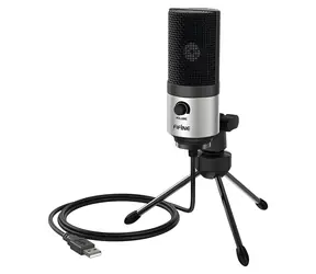 FIFINE K669BS strieborná / stolný mikrofón / kondenzátorový / trojnožka / USB