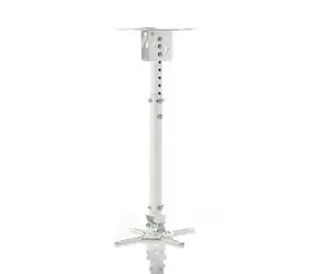 P-107W Stropný držiak projektora biela / Držiak projektora / nosnosť 15 kg / rozsah 45-76 cm