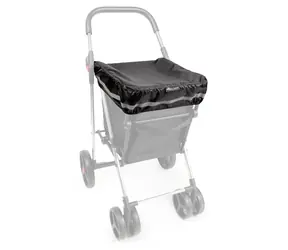 Rolser Poncho Basket reflexná čierna / Pláštenka pre nákupnú tašku na kolieskach