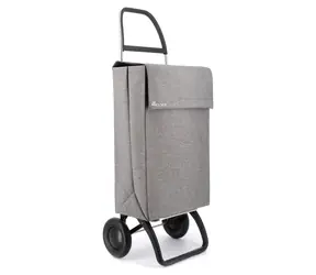 Rolser Jean Tweed 2 nákupná taška na kolieskach svetlo šedá / objem 43 l / nosnosť 50 kg / nepremokavý materiál