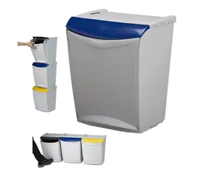 Denox Ekosystem modrý / Odpadkový kôš / Triedený odpad - papier / 25 l / plast