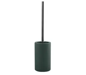 Spirella TUBE-Matt tmavo zelená / WC kefa / keramická nádoba / nerezová rukoväť / 10,5 x 42 cm