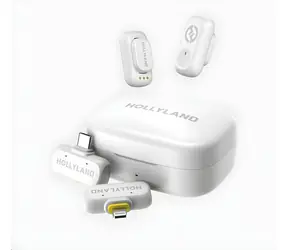 Hollyland LARK A1 Combo Ivory White / Bezdrôtový mikrofónny systém / USB-C + Lightning prijímač / Nabíjacie púzdro