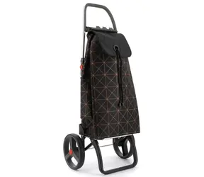 Rolser Nákupná taška I-Max 2 Logic Star RSG čierno-oranžová / 2 kolieska XL / objem 40 l / nosnosť 40 kg
