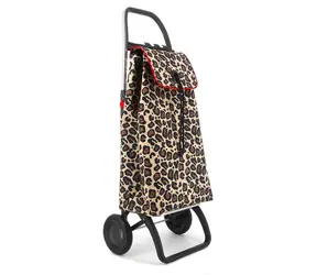 Rolser I-Max Wild 2 Logic leopardí vzor / Nákupná taška na kolieskach / Veľké kolieska / objem 43 l / nosnosť 40 kg