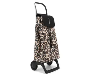 Rolser Jet Wild Joy leopardí vzor / Nákupná taška na kolieskach / 40 l / nosnosť 40 kg / výška 97,5 cm