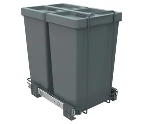 Elletipi ECOFIL / Vstavaný odpadkový kôš / Výsuvný systém / S rámom / 2x24 l