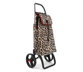 Rolser I-Max Wild 2 Logic RSG leopardí vzor / Nákupná taška na kolieskach / Objem 43 l / Nosnosť 40 kg