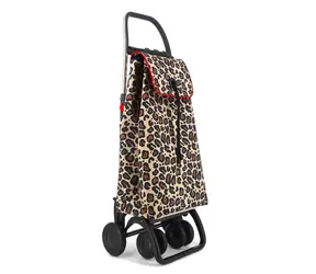 Rolser I-Max Wild 4 Logic Tour leopardí vzor / Nákupná taška na kolieskach / 2 kolieska / Nosnosť 50 kg