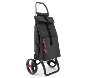 Rolser Big Tweed 2 Logic RSG čierna / Nákupná taška na veľkých kolieskach / 44 l / nosnosť 40 kg