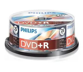 Philips DVD+ R 4,7 GB 16x / Médium DVD / 25 ks / Spindl