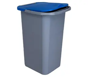Belli e Forti PREMI šedá, modré veko / Kôš na triedený odpad / 24 l / plast / 32 x 29 x 46,5 cm