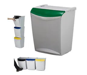 Denox Ekosystem zelený / Odpadkový kôš / Triedený odpad - sklo / 25 l / plast