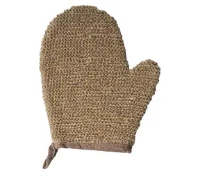 MSV JUTO exfoliačná jutová rukavice hnedá / Rukavice / Juta, polyester, huba / 18 x 1,2 x 22 cm