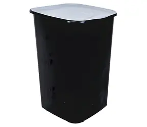 Belli e Forti odpadkový kôš RECYCLING čierny, šedé veko / Odpadkový kôš na triedený odpad / 50 l / zmesový odpad