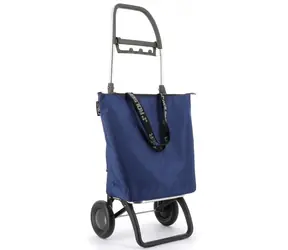 Rolser Mini Bag MF 2 Logic tmavo modrá / Nákupná taška / skladacia / 2 kolieska / objem 15-21 l