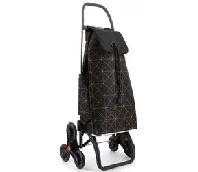 Rolser I-Max Star 6 čierno-oranžová / Nákupná taška s kolieskami do schodov / 43 l / nosnosť 50 kg / výška 107 cm