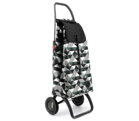 Rolser I-Max Sahara 2 Logic khaki-čierna / Nákupná taška na kolieskach / veľké kolieska / skladacia / objem 43 l