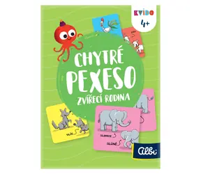 KVÍDO Chytré Pexeso Zvieracia rodina 2. vydanie / Pexeso / 20 párov kartičiek / od 3 do 5 rokov