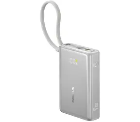 Baseus PicoGo 10000mAh 45W titánová / Powerbanka / Digitálny displej / Vstavaný kábel USB-C