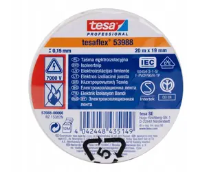 Tesa TESAFLEX-7000V biela / Izolačná páska / 19 mm / 20 m