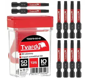 Tvardy Rázové bity T25 / Bity / 50 mm / Oceľ S2 / 1 ks