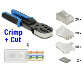 DeLock RJ45 krimpovacia a rezacia sada náradia / Sada náradia / RJ45
