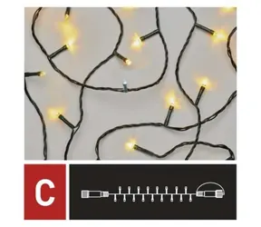 Emos D1AN02 Connect / Svetelná reťaz / 100 LED / 10 m / teplá a studená biela / IP44
