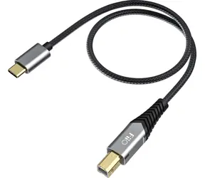 FiiO Kábel USB-C - USB-B 0,5 m čierna / Kábel / USB-C (M) - USB-B (M)