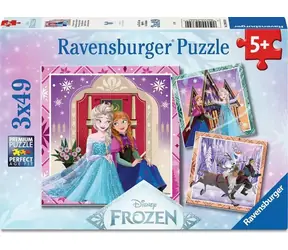 Ravensburger Puzzle Disney: Ľadové kráľovstvo / 3x49 dielikov / od 5 rokov