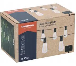 Grundig Solárna LED svetelná reťaz 3,35 m / Záhradné osvetlenie / Solárne / LED