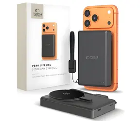 Tech-Protect LifeMag PB40 čierna / Powerbanka / MagSafe Qi2.2 / 10000 mAh / 25 W