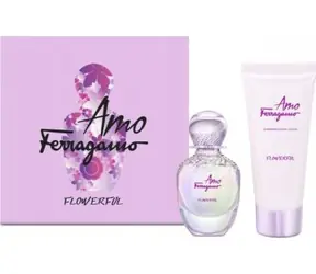 Salvatore Ferragamo Amo Ferragamo Flowerful / Darčeková sada / EDT 50 ml + trblietavé telové mlieko 100 ml / Dámska
