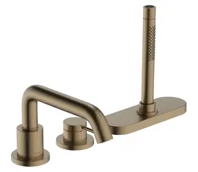 Hansgrohe Batéria na okraj vane kartáčovaný bronz / Vaňová batéria / 3-otvorová inštalácia / Sbox