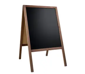 Drevený reklamný stojan Classic M / Reklamný stojan / 100 x 60 cm / Kriedová doska / Hnedá