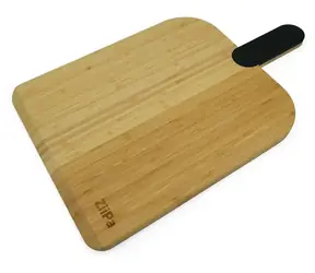 ZiiPa Bambusová doštička na pizzu Selva 30 cm / Servírovacia doštička / bambus / silikónová rukoväť