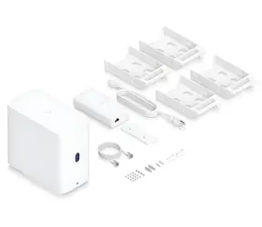 Ubiquiti UniFi UNAS 4 biela / Sieťové úložisko NAS / 4× 2.5/3.5" / 2× M.2 NVMe / QC-A55 1.7GHz / 4GB RAM / 2.5GbE