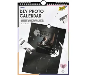 Folia Fotokalendár DIY čierna / Nástenný kalendár / A4 / 190 g / 13 listov