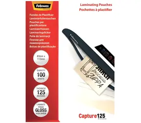 Fellowes Capture 83x113 mm / Laminovacie fólie / 125 mic / lesklá / 100 ks