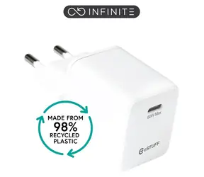 eSTUFF INFINITE (GRS) biela / USB nabíjačka / USB-C / 60 W / GaN / rýchle nabíjanie